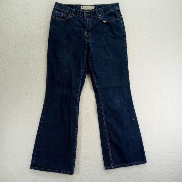 American Eagle Outfitters Denim - American Eagle Jeans Womens 12 (32) Bootcut Cotton‎ Hole Dark Wash